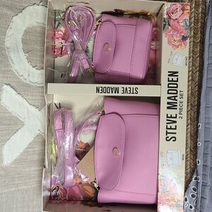 NWT Steve Madden pink top handle set